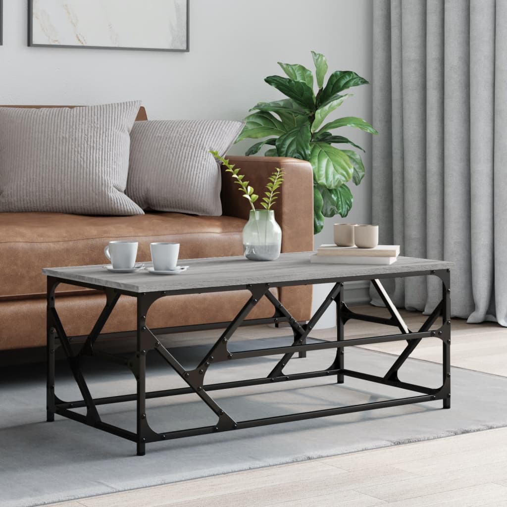 Berkfield Coffee Table Grey Sonoma 100x50x40 cm Engineered Wood