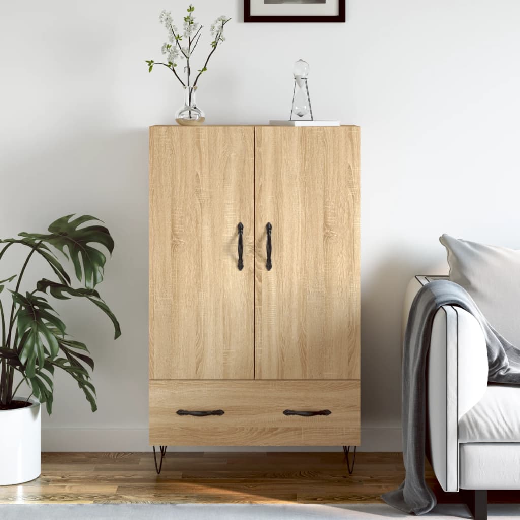 Berkfield Highboard Sonoma Oak 69.5x31x115 cm Engineered Wood
