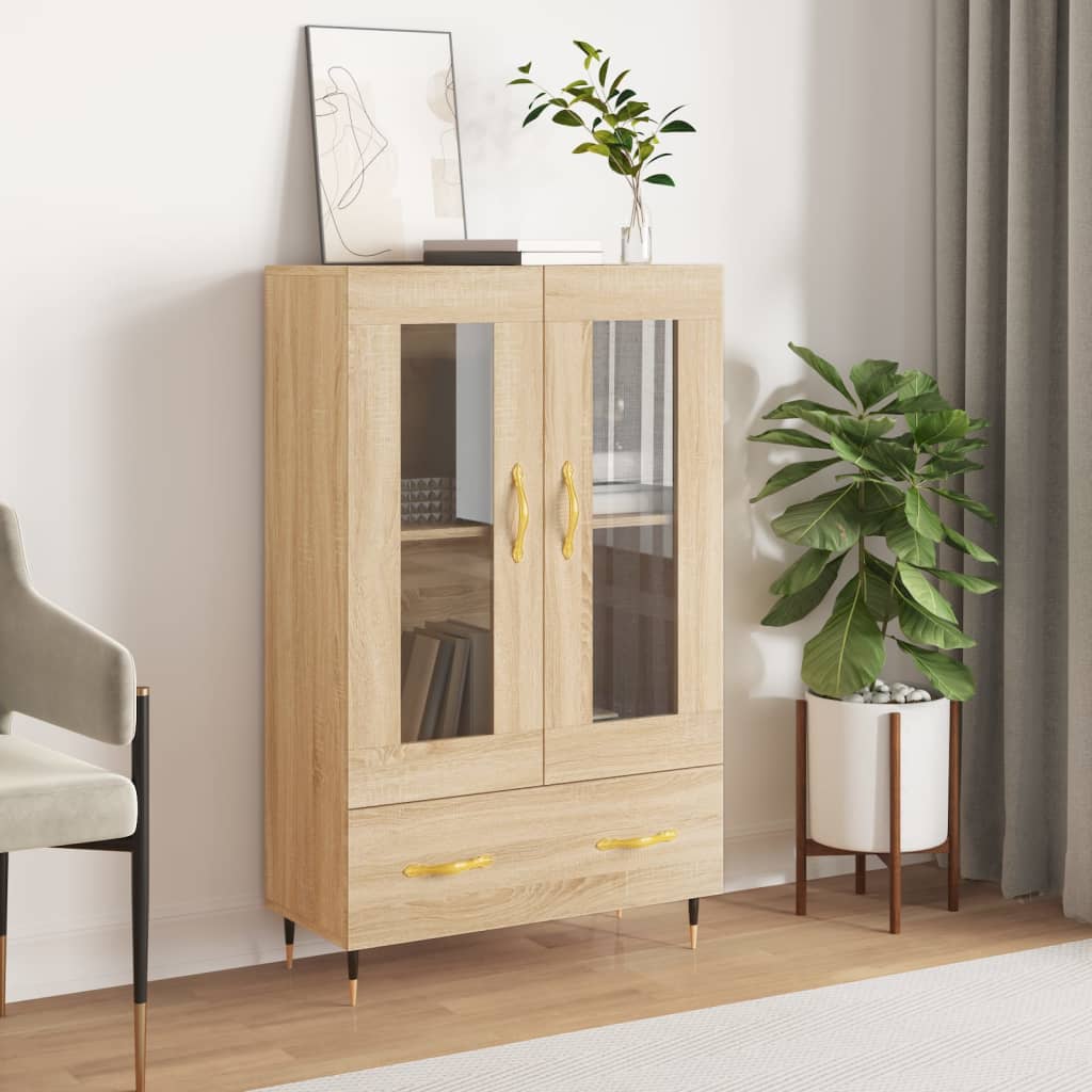 Berkfield Highboard Sonoma Oak 69.5x31x115 cm Engineered Wood