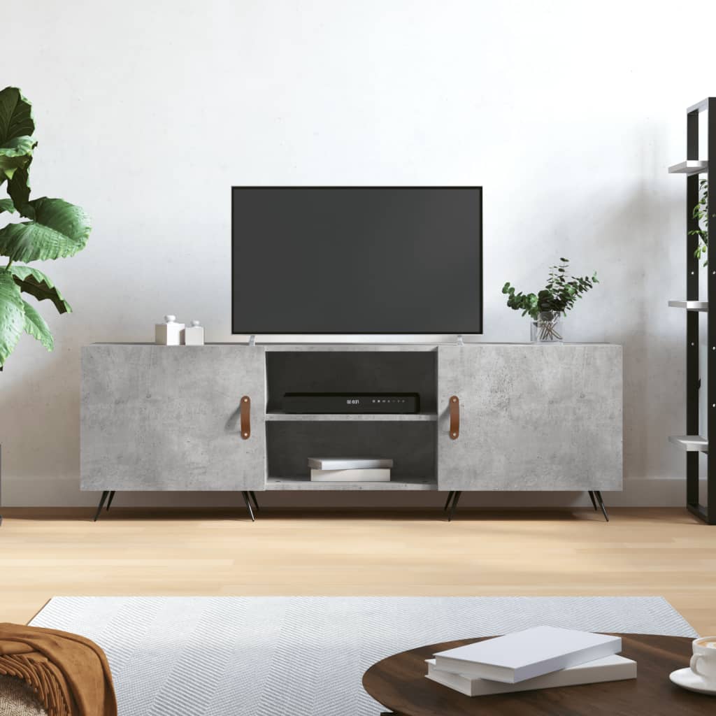 Berkfield TV Cabinet Concrete Grey 150x30x50 cm Engineered Wood