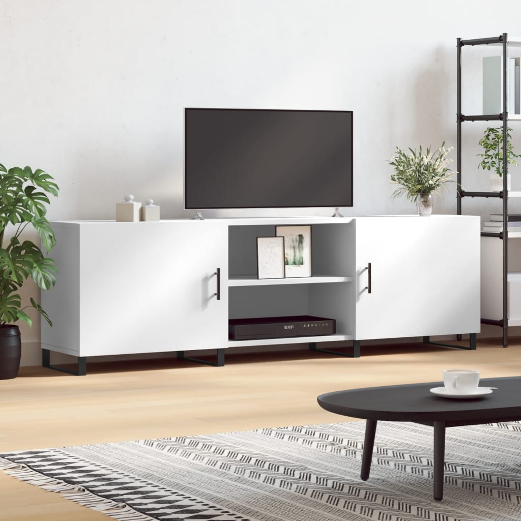 Berkfield TV Cabinet White 150x30x50 cm Engineered Wood