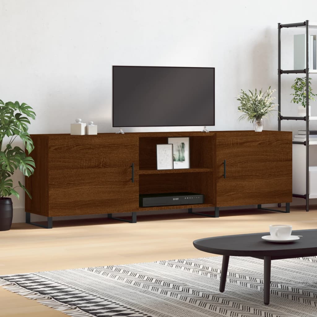 Berkfield TV Cabinet Brown Oak 150x30x50 cm Engineered Wood