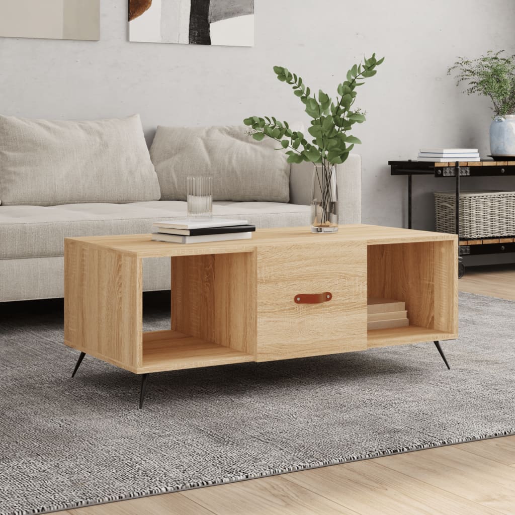 Berkfield Coffee Table Sonoma Oak 102x50x40 cm Engineered Wood