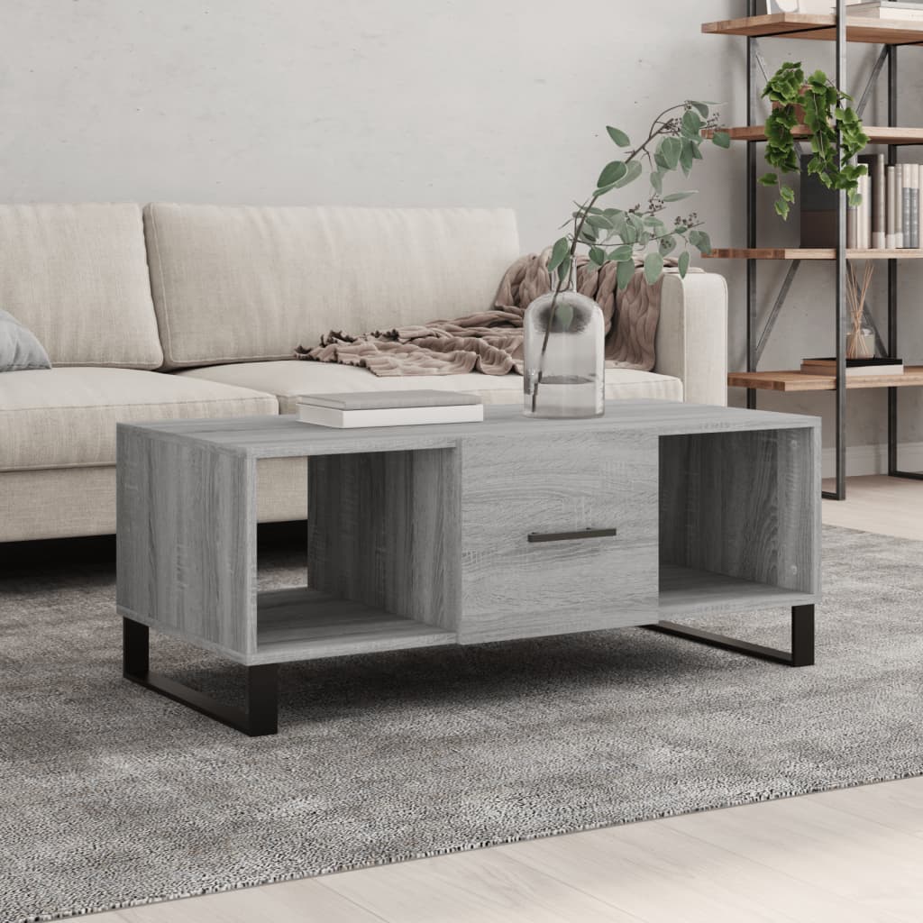 Berkfield Coffee Table Grey Sonoma 102x50x40 cm Engineered Wood
