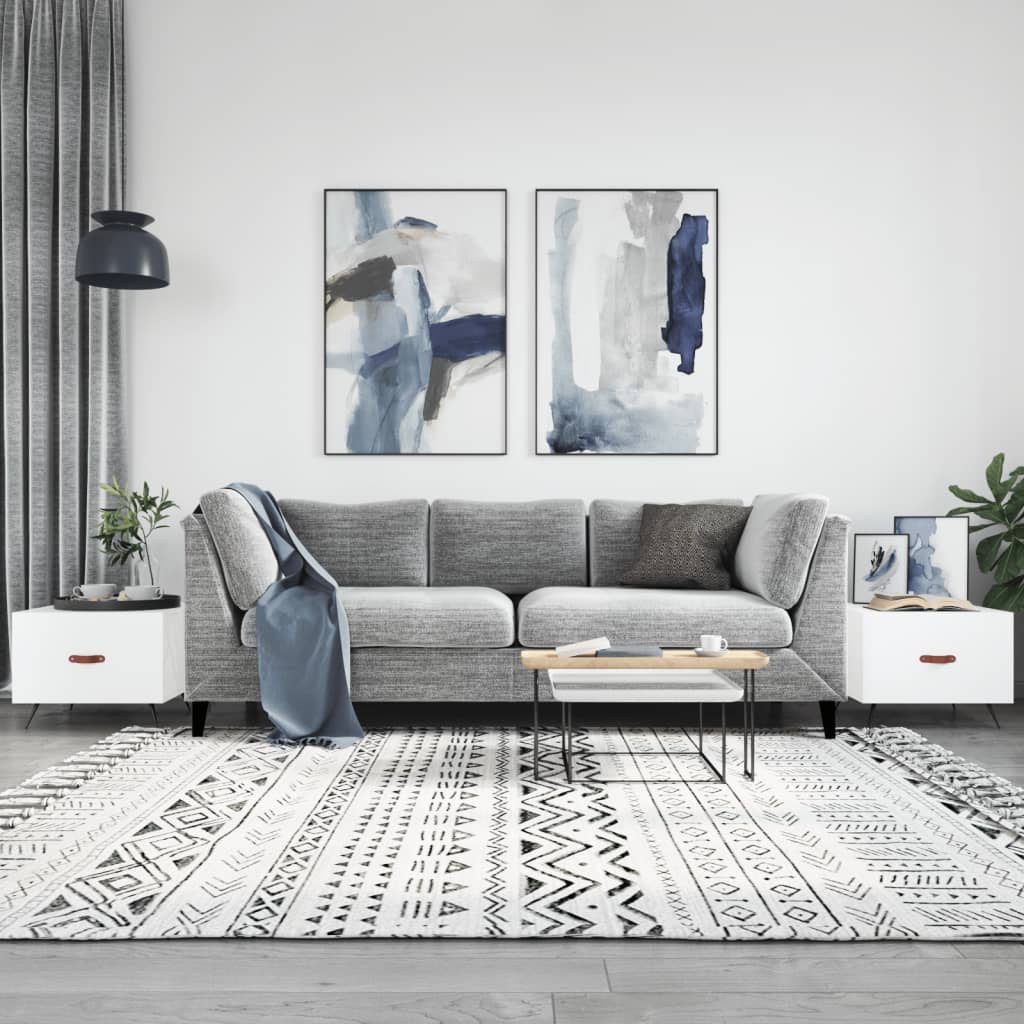 Berkfield Coffee Tables 2pcs High Gloss White 50x50x40 cm Engineered Wood