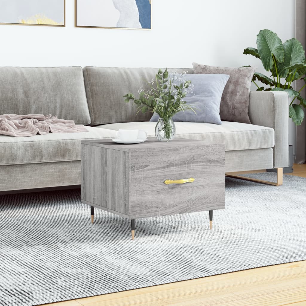 Berkfield Coffee Table Grey Sonoma 50x50x40 cm Engineered Wood