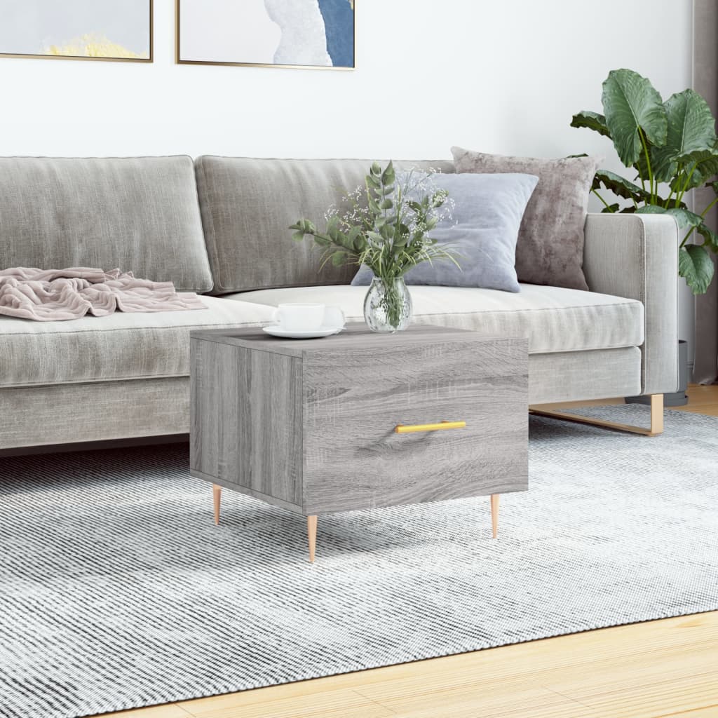 Berkfield Coffee Table Grey Sonoma 50x50x40 cm Engineered Wood