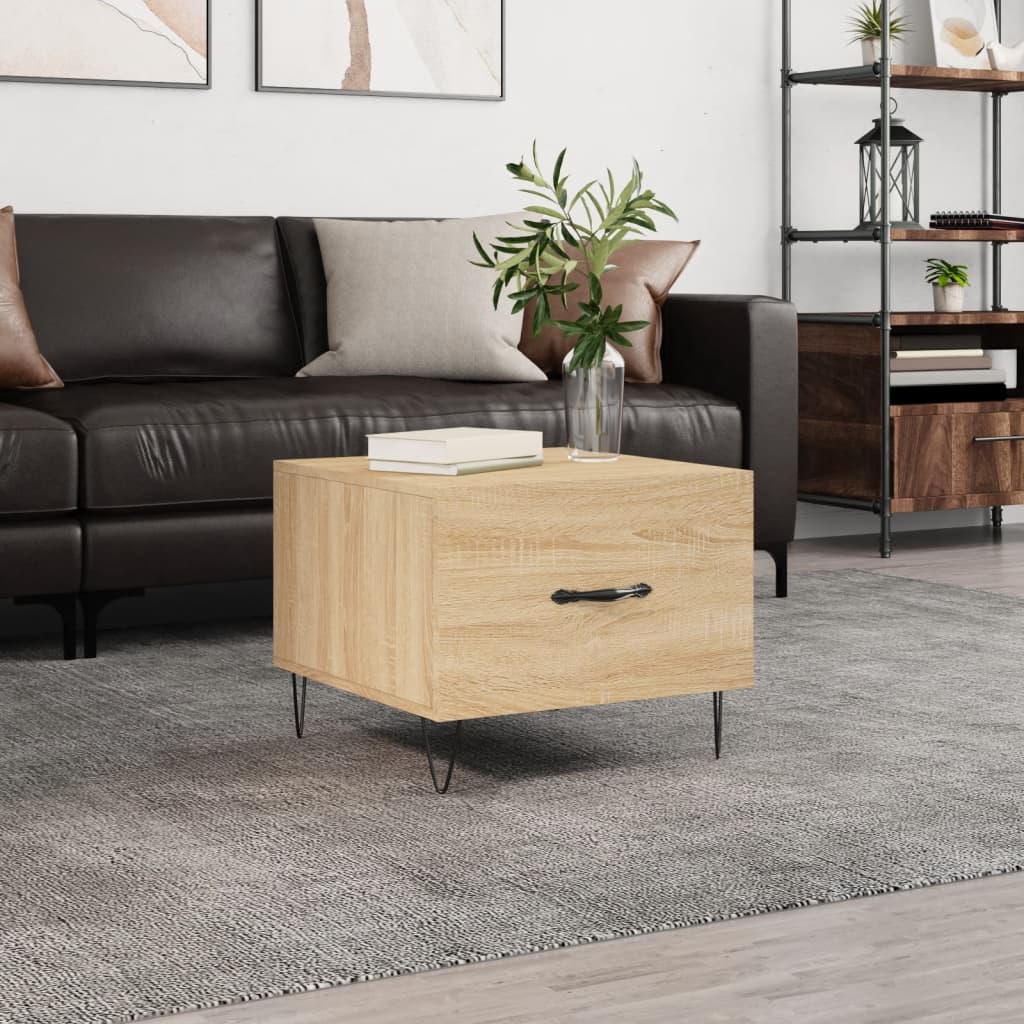 Berkfield Coffee Table Sonoma Oak 50x50x40 cm Engineered Wood