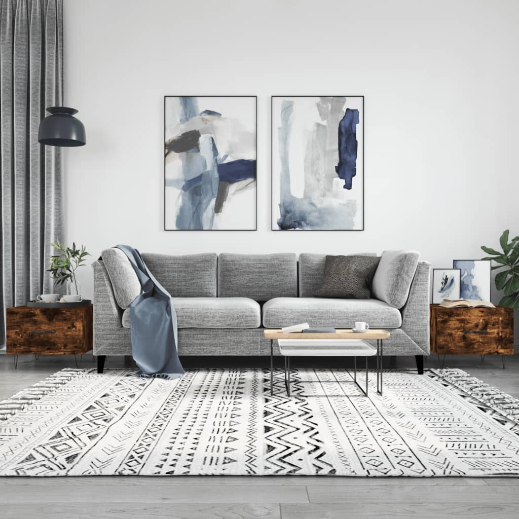 Berkfield Coffee Tables 2 pcs Smoked Oak 50x50x40 cm Engineered Wood