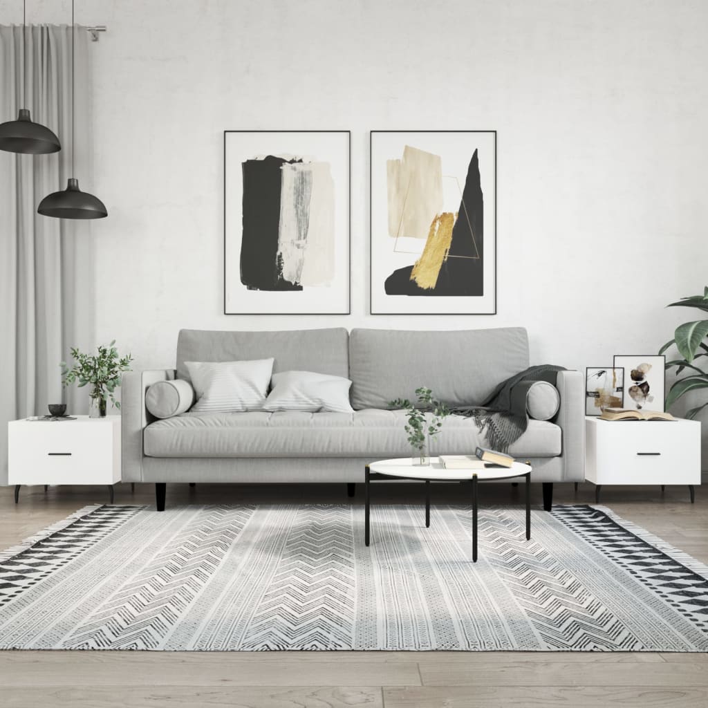 Berkfield Coffee Tables 2 pcs White 50x50x40 cm Engineered Wood