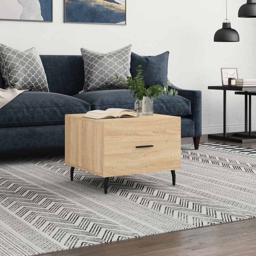 Berkfield Coffee Table Sonoma Oak 50x50x40 cm Engineered Wood