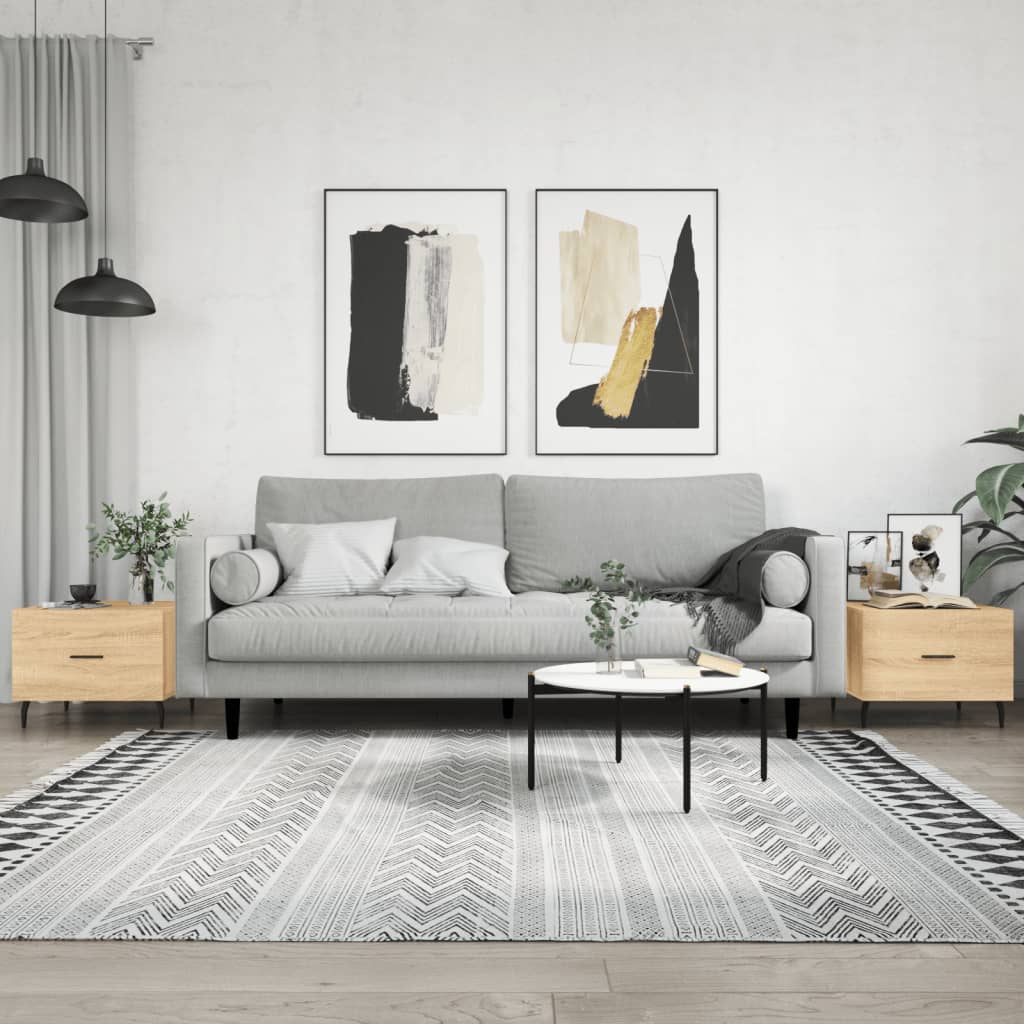 Berkfield Coffee Tables 2 pcs Sonoma Oak 50x50x40 cm Engineered Wood