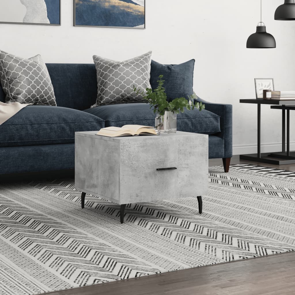 Berkfield Coffee Table Concrete Grey 50x50x40 cm Engineered Wood