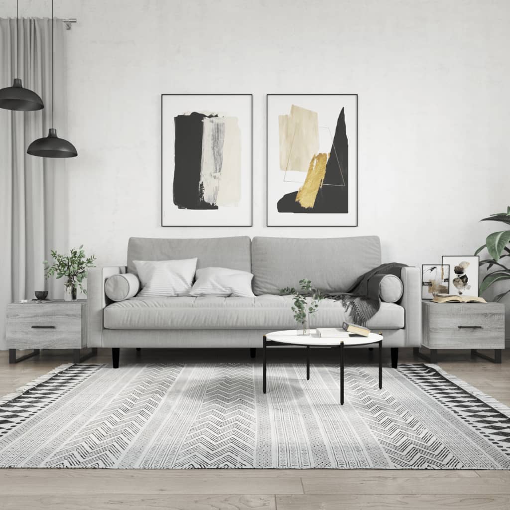 Berkfield Coffee Tables 2 pcs Grey Sonoma 50x50x40 cm Engineered Wood