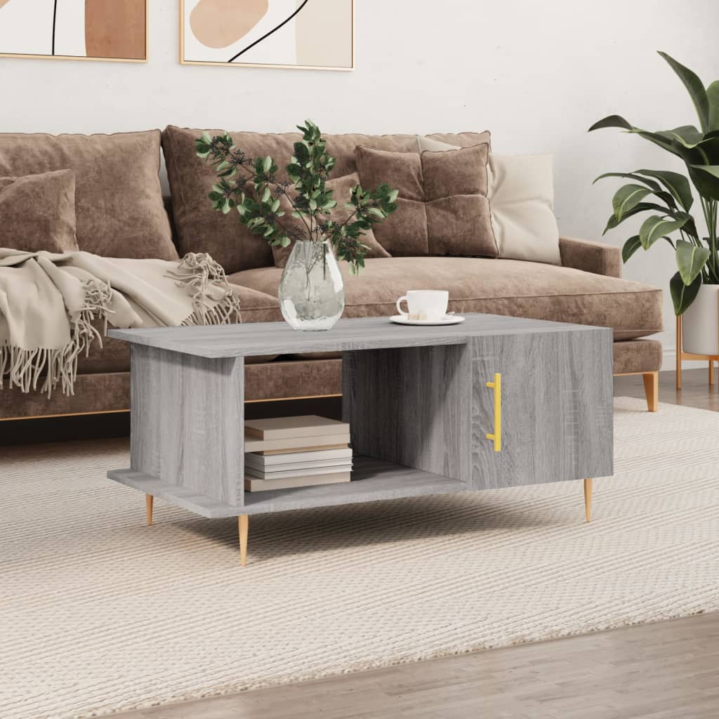 Berkfield Coffee Table Grey Sonoma 90x50x40 cm Engineered Wood