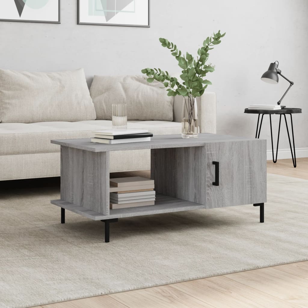 Berkfield Coffee Table Grey Sonoma 90x50x40 cm Engineered Wood