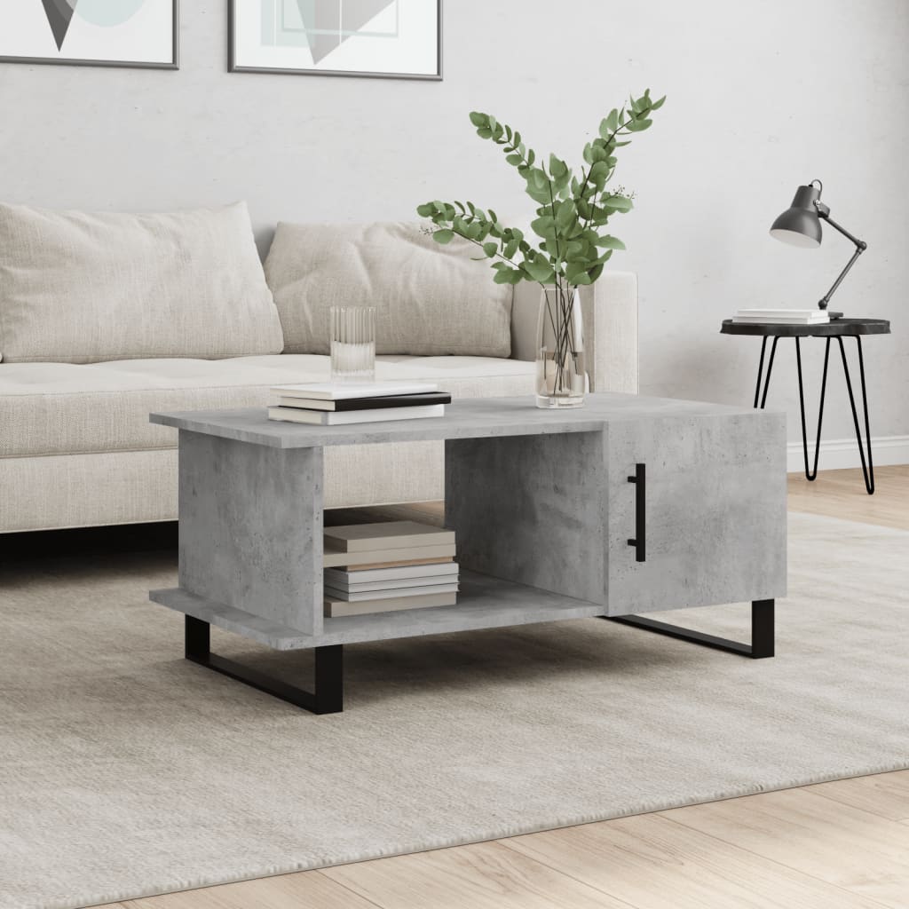 Berkfield Coffee Table Concrete Grey 90x50x40 cm Engineered Wood