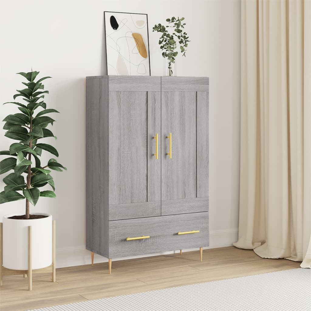 Berkfield Highboard Grey Sonoma 69.5x31x115 cm Engineered Wood