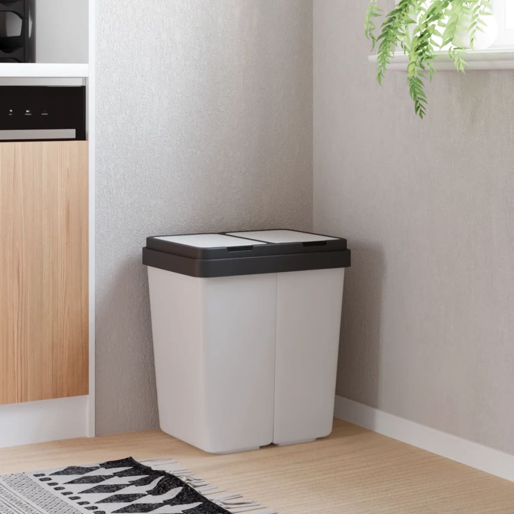 Berkfield Dual Bin White 2x25 L