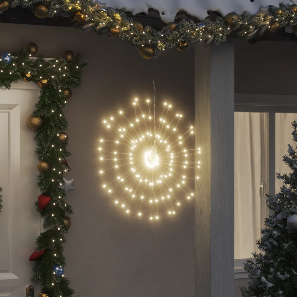Berkfield Christmas Starburst Light 140 LEDs Warm White 17 cm
