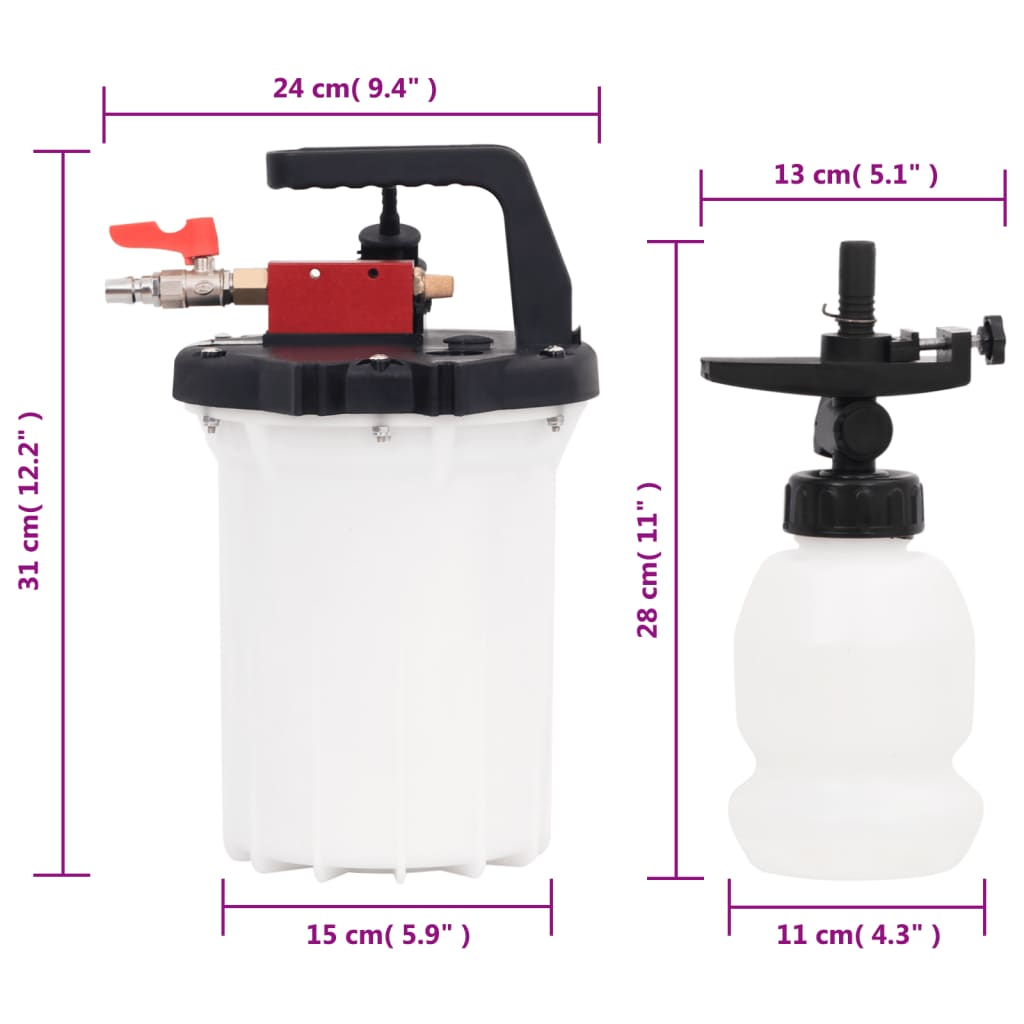 Berkfield Brake Bleeder White and Black 3 L