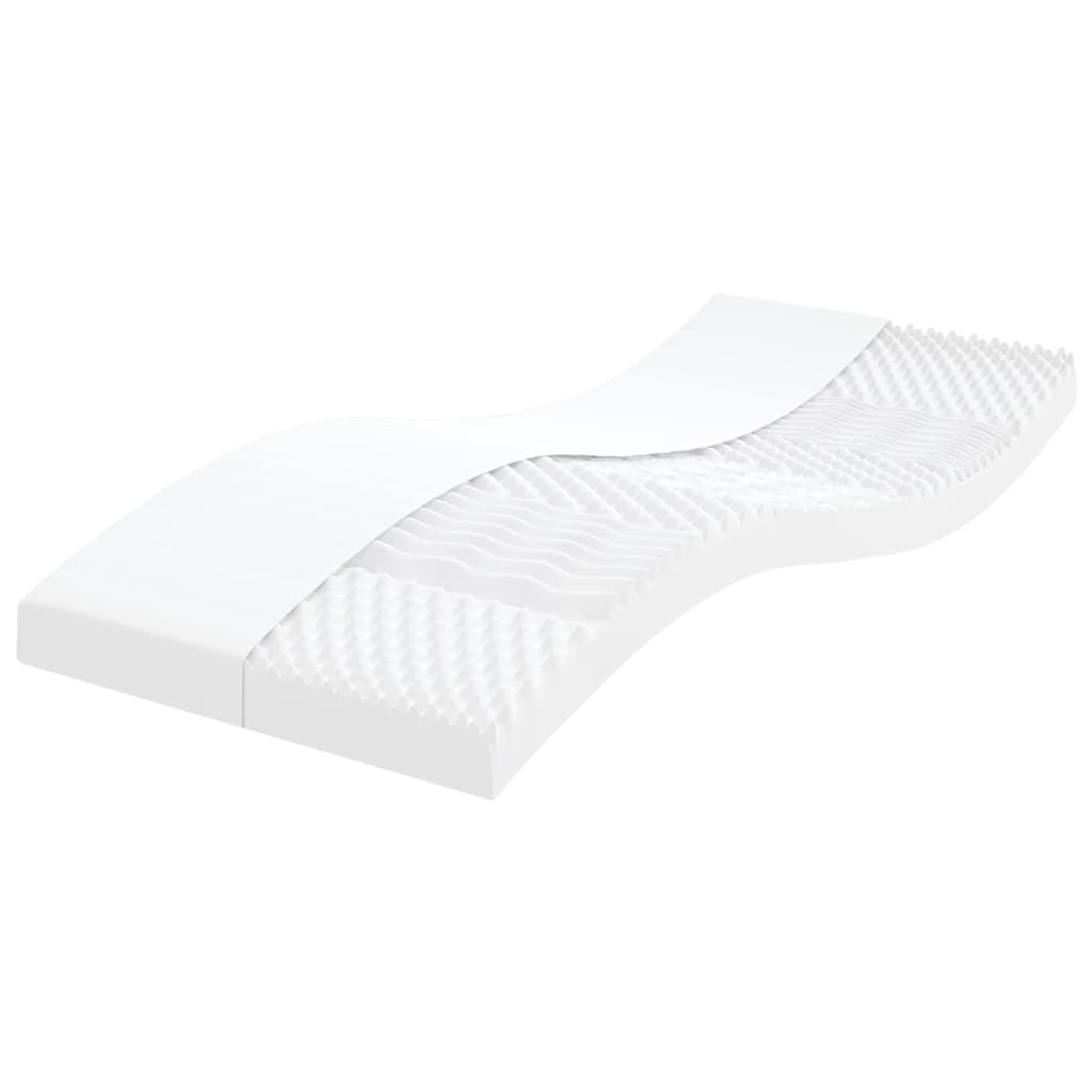 Berkfield Foam Mattress White 90x190 cm 7-Zone Hardness 20 ILD