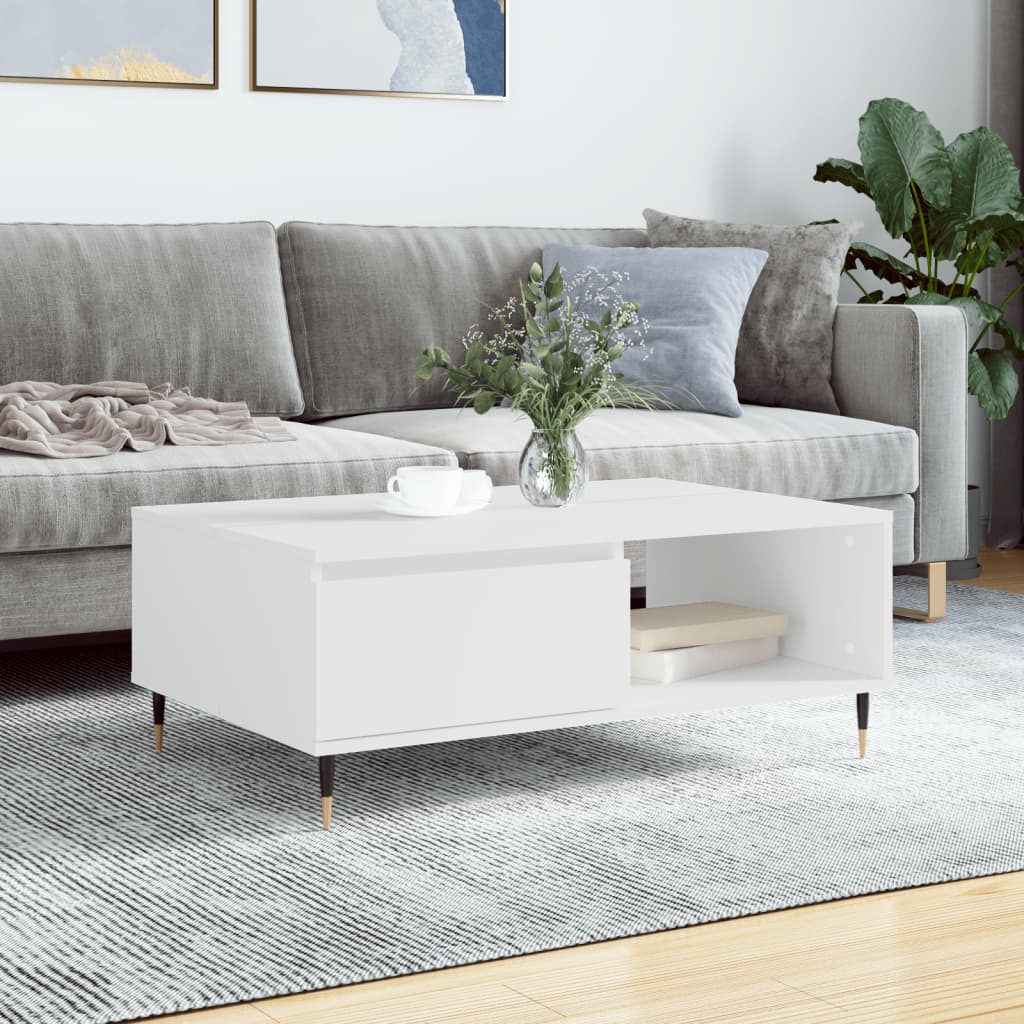 Berkfield Coffee Table White 90x60x35 cm Engineered Wood