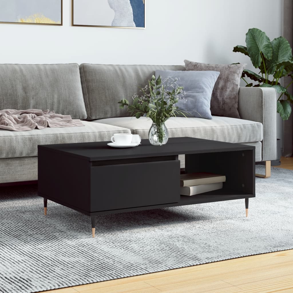 Berkfield Coffee Table Black 90x60x35 cm Engineered Wood