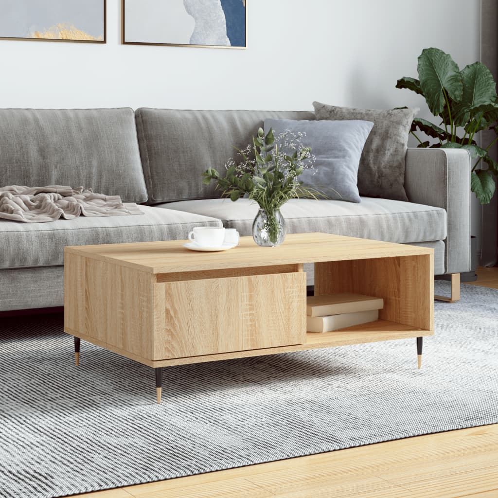 Berkfield Coffee Table Sonoma Oak 90x60x35 cm Engineered Wood