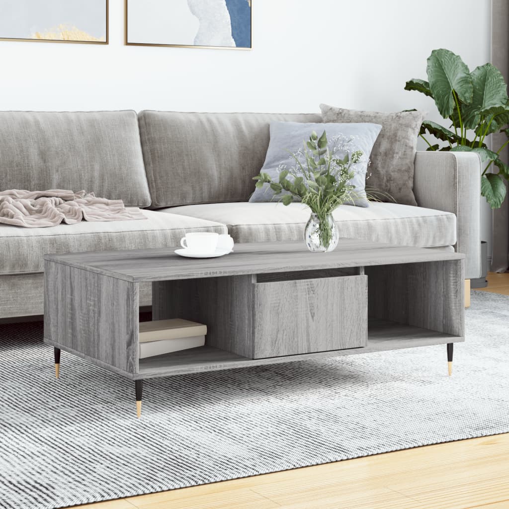 Berkfield Coffee Table Grey Sonoma 104x60x35 cm Engineered Wood