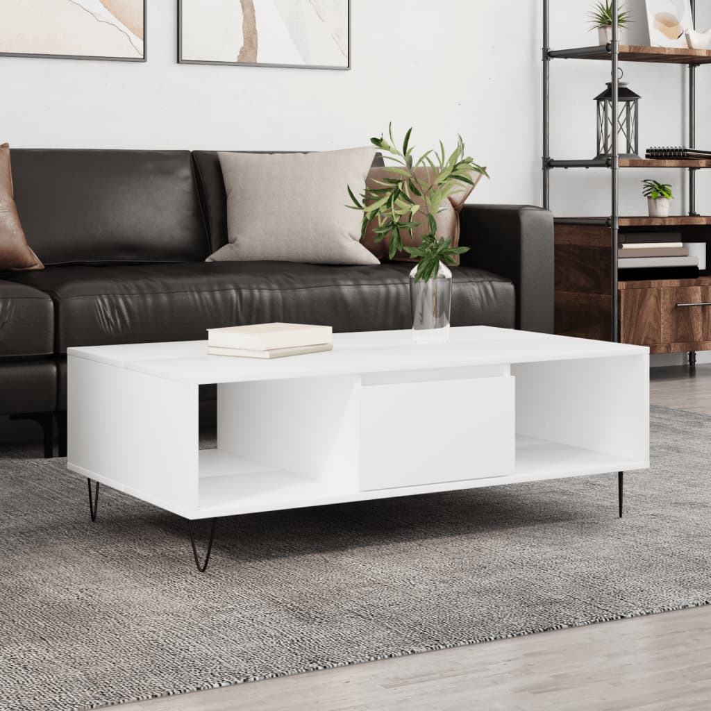 Berkfield Coffee Table White 104x60x35 cm Engineered Wood