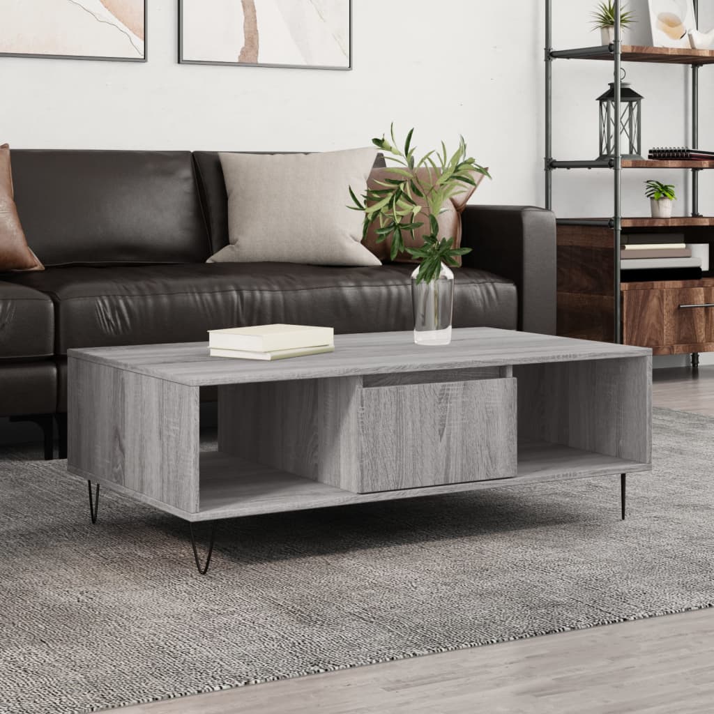 Berkfield Coffee Table Grey Sonoma 104x60x35 cm Engineered Wood