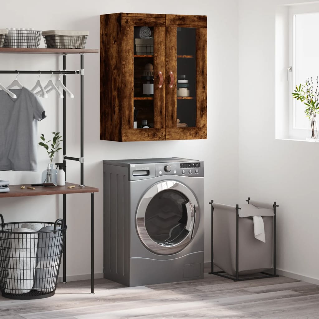 Berkfield Wall Mounted Cabinet Smoked Oak 69.5x34x90 cm