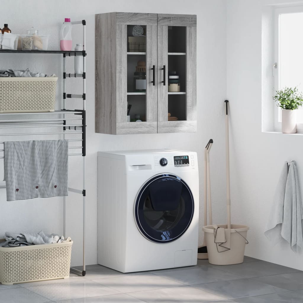 Berkfield Wall Mounted Cabinet Grey Sonoma 69.5x34x90 cm