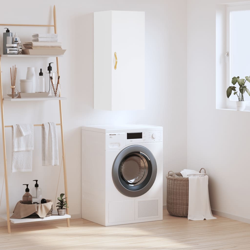 Berkfield Wall Mounted Cabinet White 34.5x34x90 cm