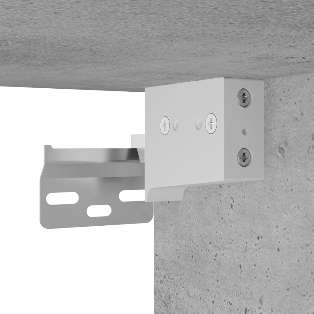 Berkfield Wall Mounted Cabinet Concrete Grey 34.5x34x90 cm