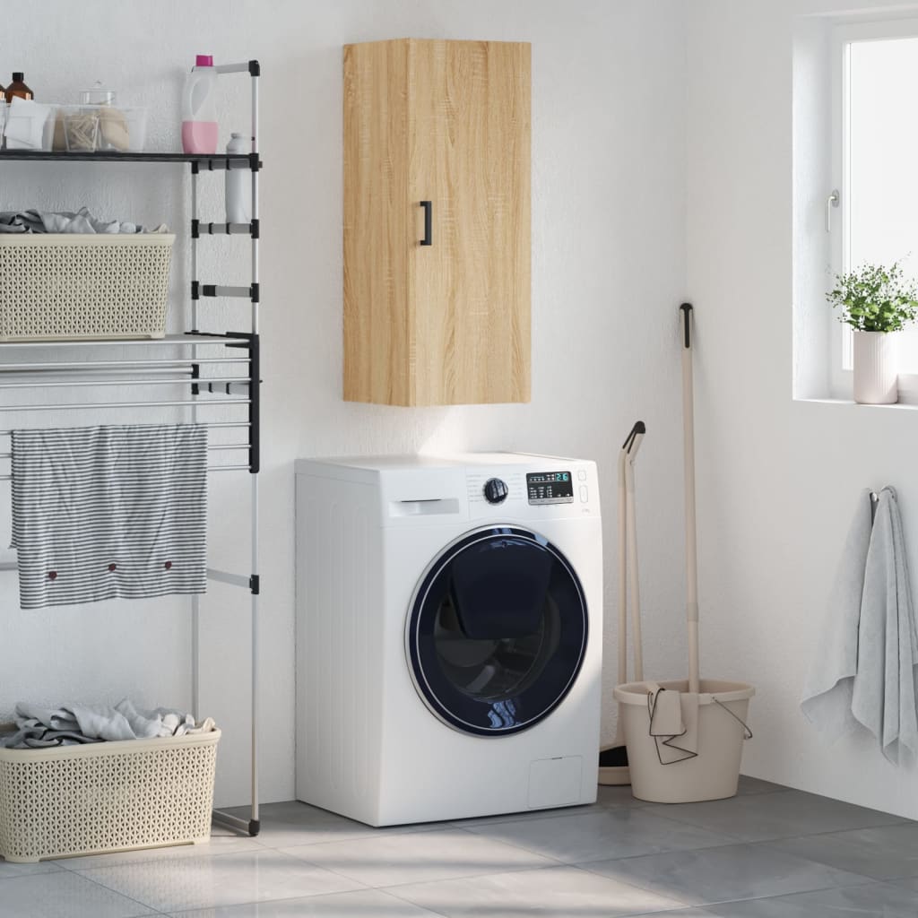 Berkfield Wall Mounted Cabinet Sonoma Oak 34.5x34x90 cm