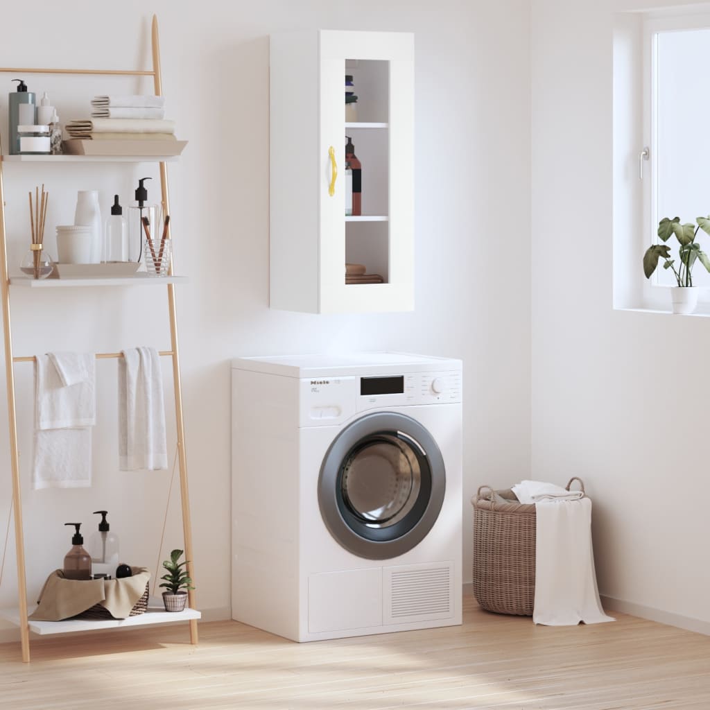 Berkfield Wall Mounted Cabinet White 34.5x34x90 cm