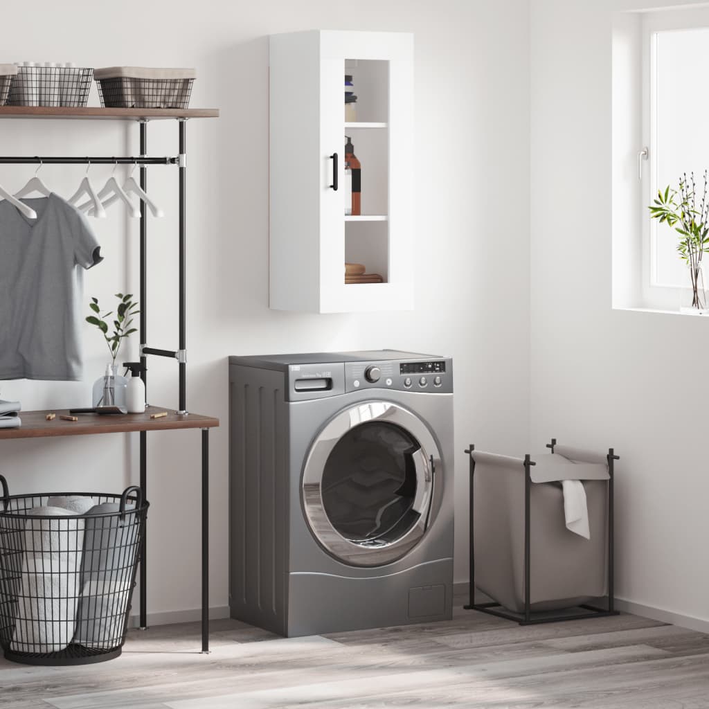 Berkfield Wall Mounted Cabinet White 34.5x34x90 cm