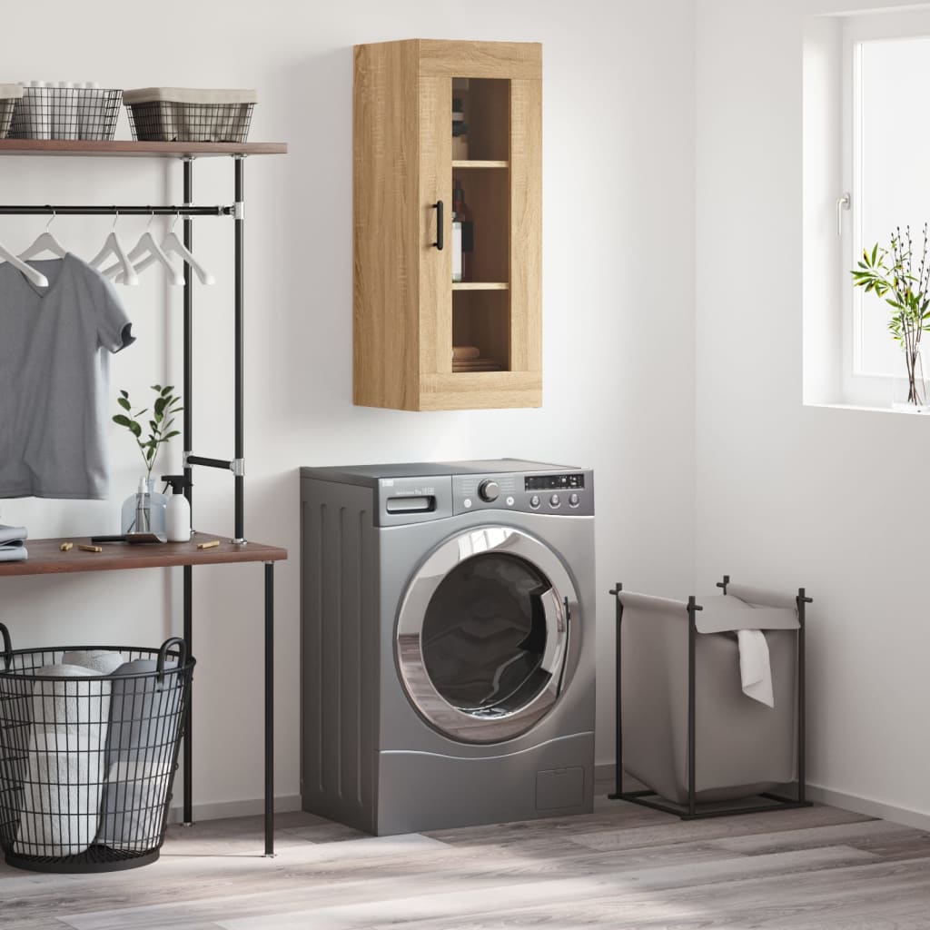 Berkfield Wall Mounted Cabinet Sonoma Oak 34.5x34x90 cm