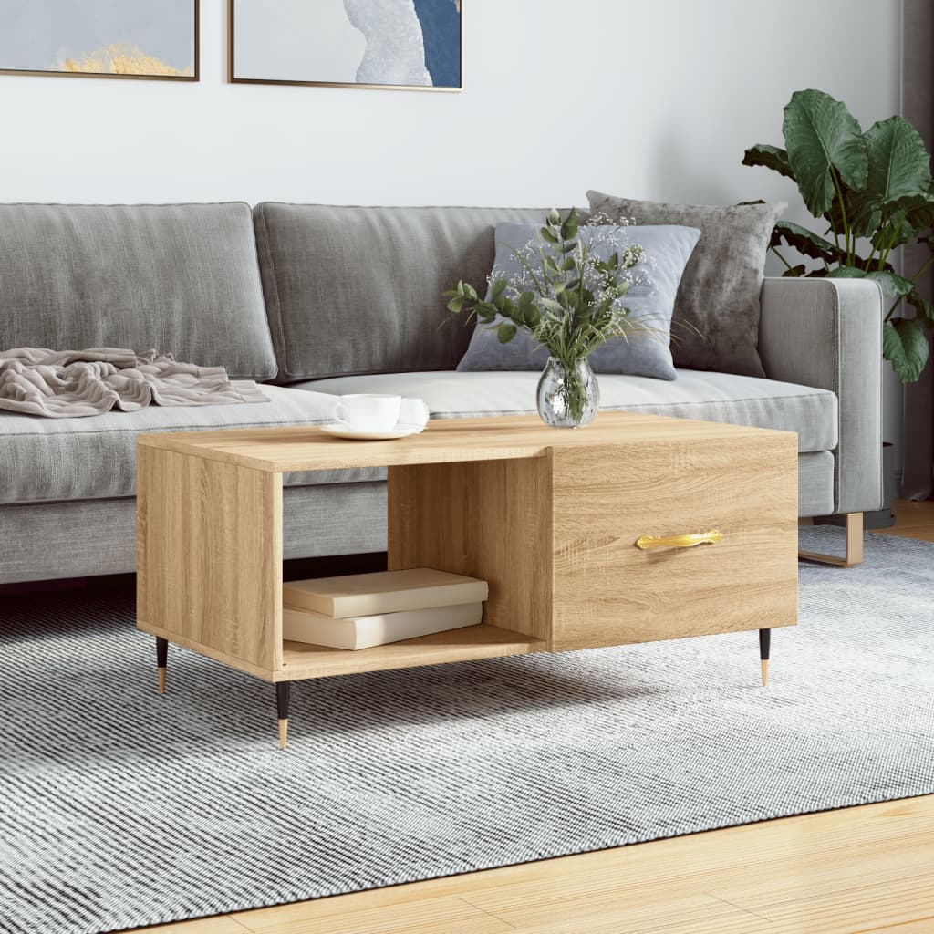 Berkfield Coffee Table Sonoma Oak 90x50x40 cm Engineered Wood