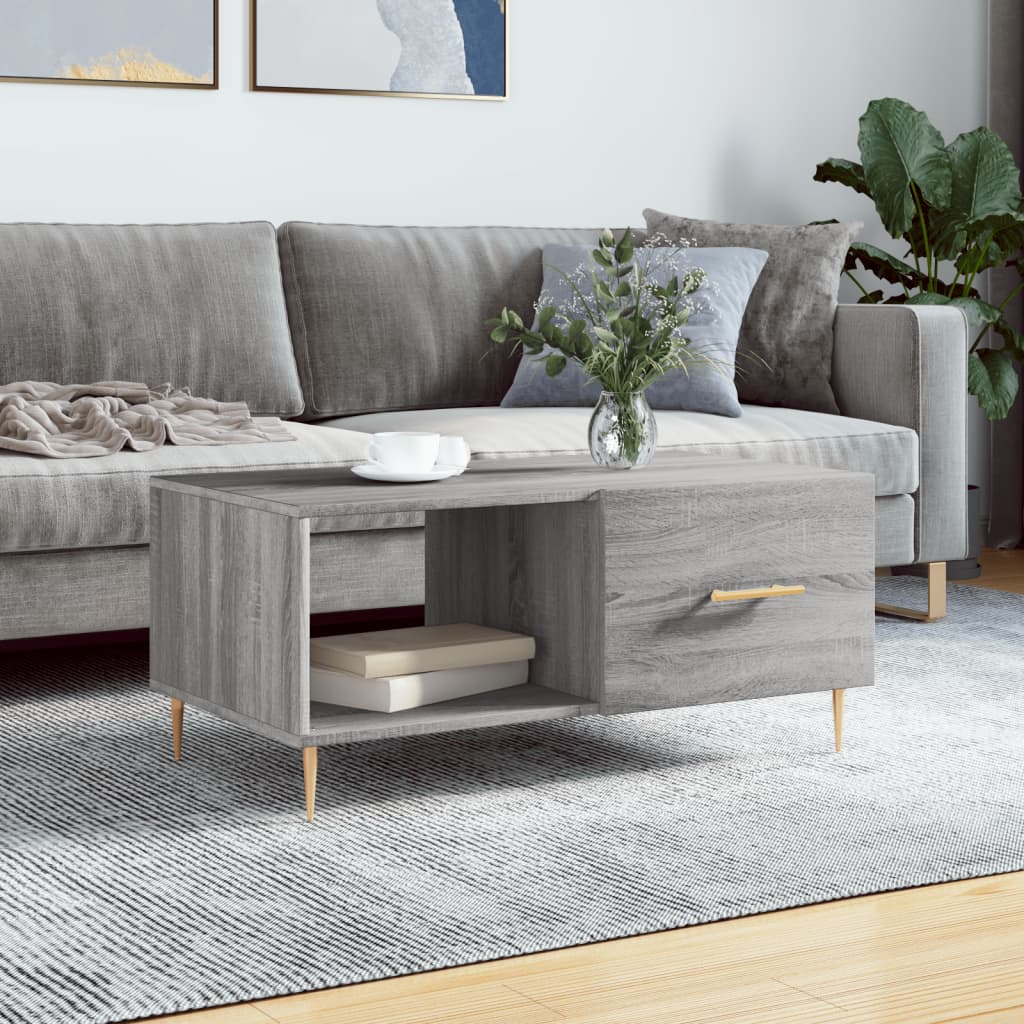 Berkfield Coffee Table Grey Sonoma 90x50x40 cm Engineered Wood