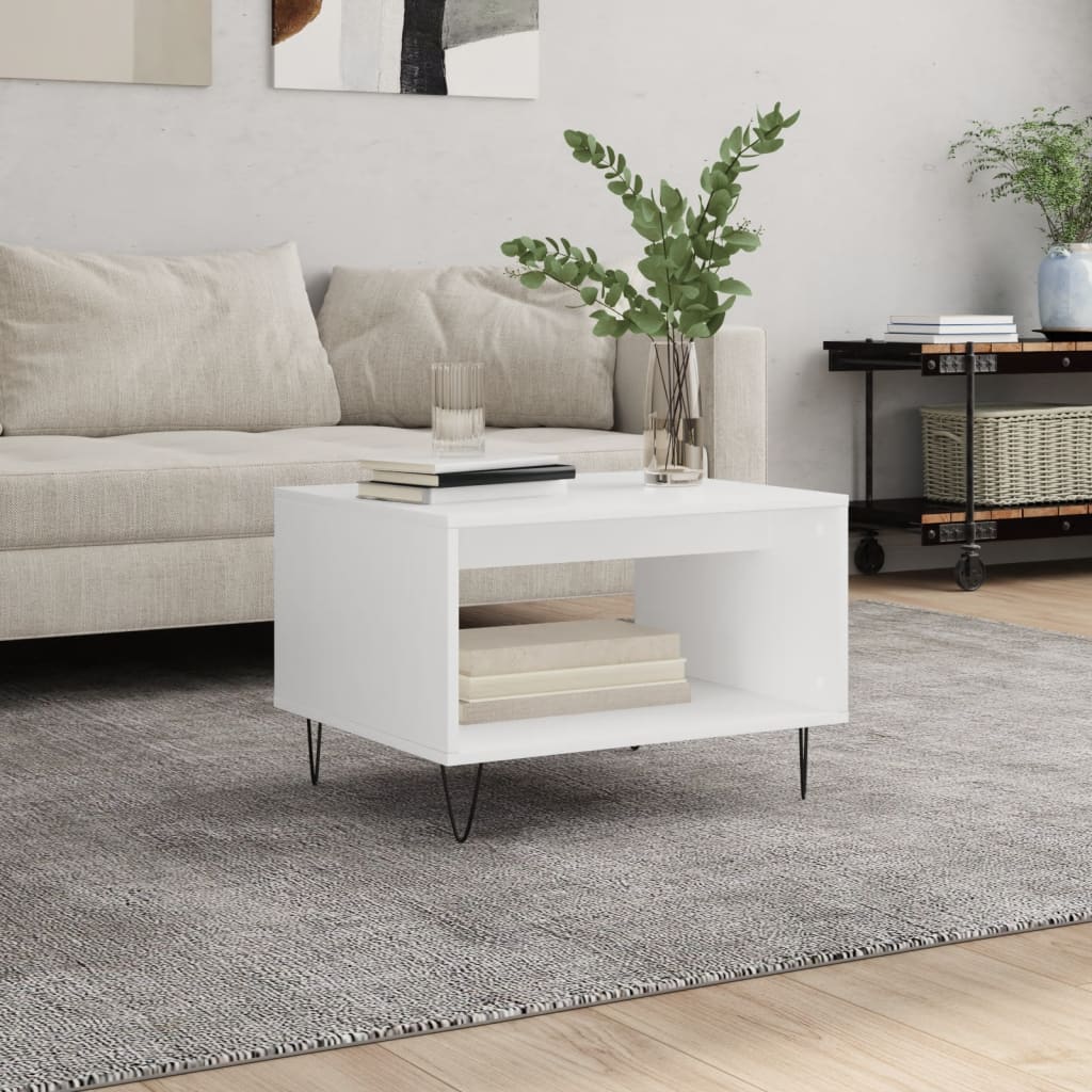 Berkfield Coffee Table White 60x50x40 cm Engineered Wood