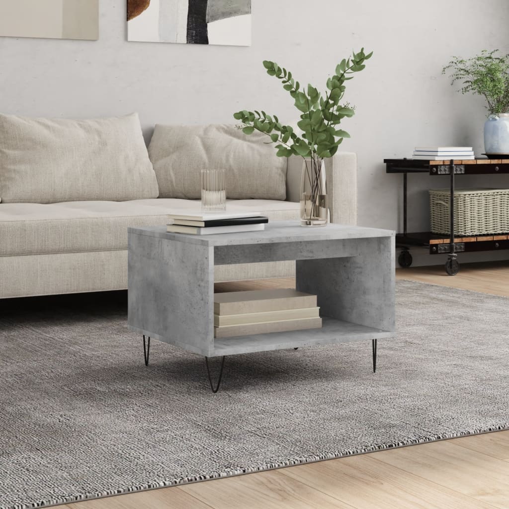 Berkfield Coffee Table Concrete Grey 60x50x40 cm Engineered Wood