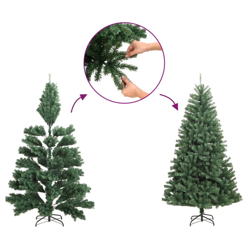 Berkfield Artificial Hinged Christmas Tree with Cones 120 cm