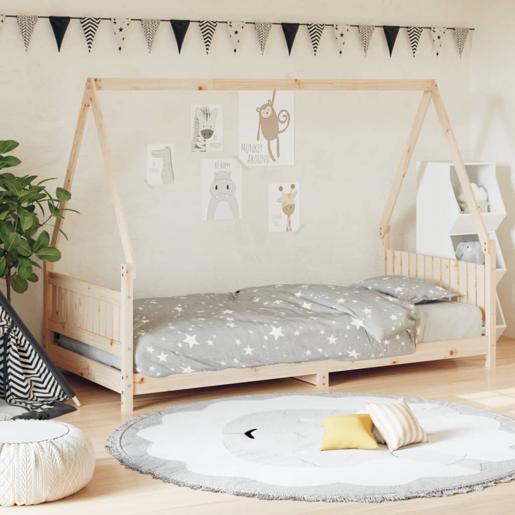 Berkfield Kids Bed Frame 90x190 cm Solid Wood Pine