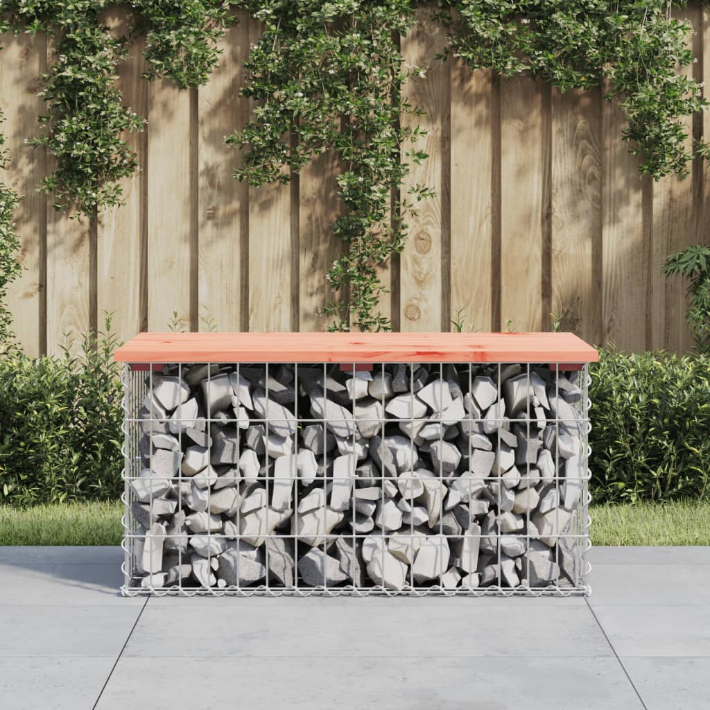 Berkfield Garden Bench Gabion Design 83x44x42 cm Solid Wood Douglas