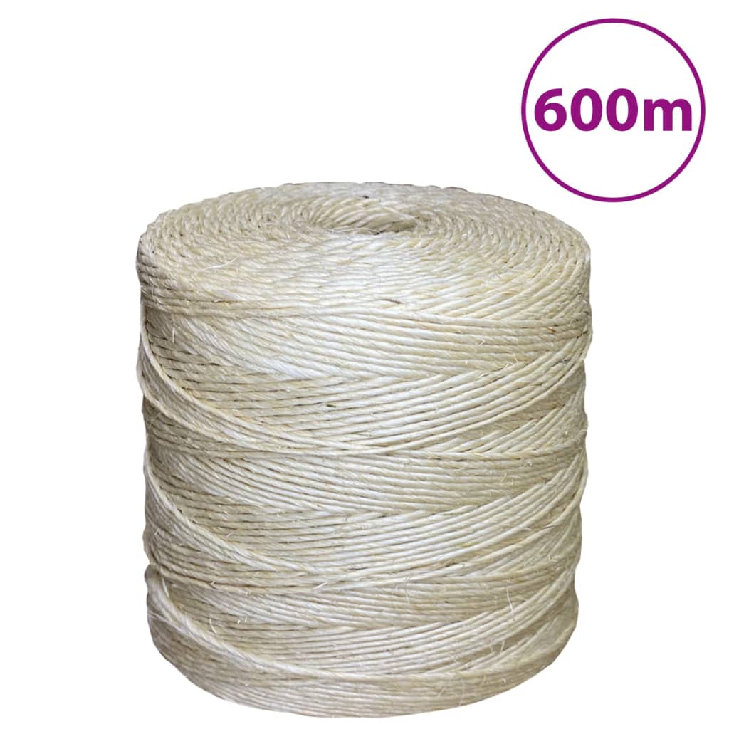 Berkfield Rope 100% Sisal 2 mm 600 m