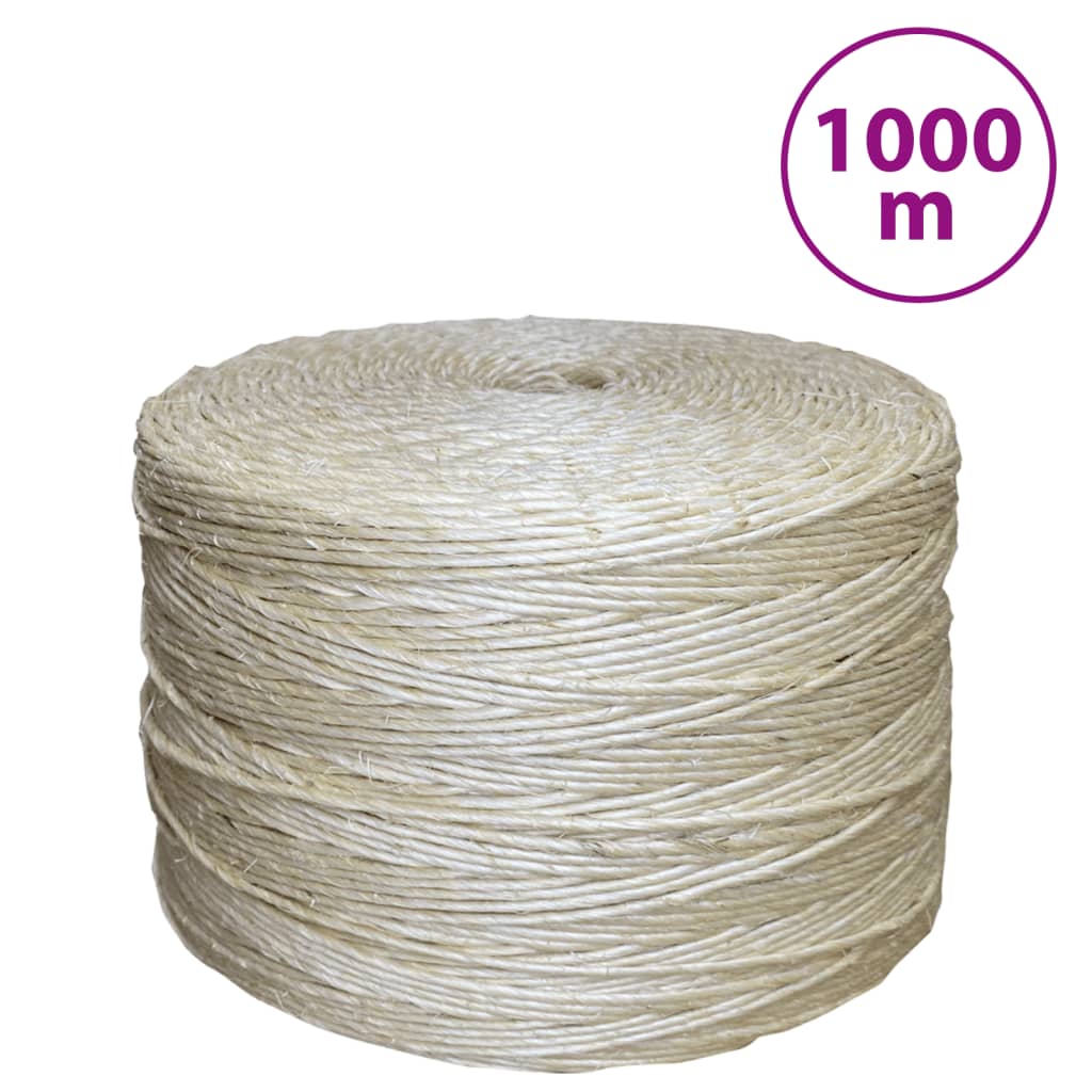 Berkfield Rope 100% Sisal 3 mm 1000 m