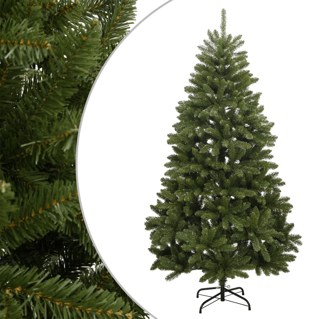 Berkfield Artificial Hinged Christmas Tree with Stand Green 300 cm